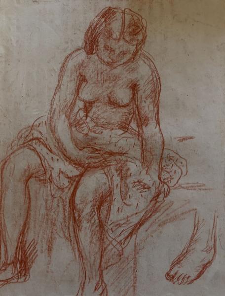 Étude de jeune femme dénudée