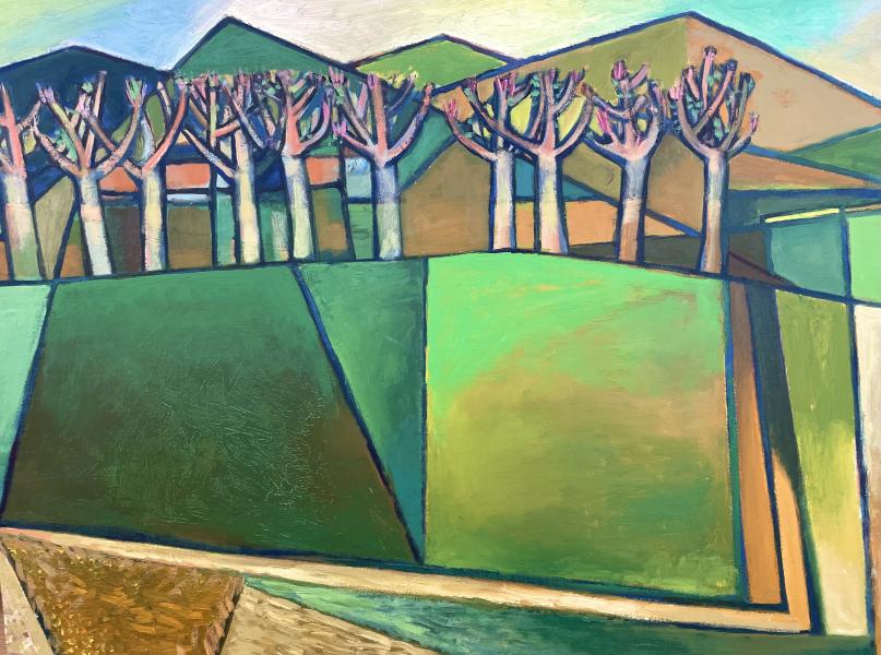 Les arbres en bourgeons, mai 1986