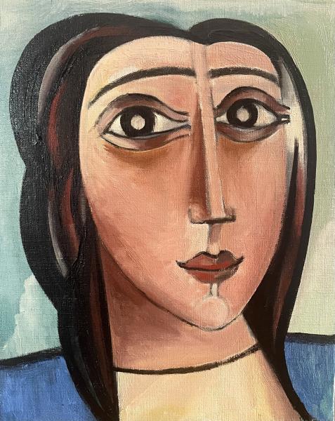 Jeune femme, visage allongé, janvier 2001